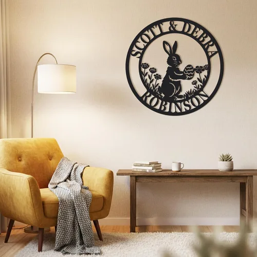 Vista 5 de Regalos de boda para parejas 2025, carteles personalizados con apellidos para el hogar, carteles de metal personalizados, decoración de pared