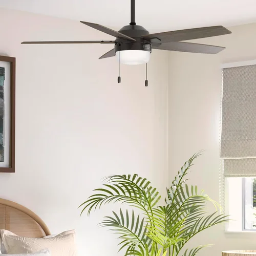 Vista 19 de Hunter Anisten 52487 - Ventilador de techo interior de 52 pulgadas con luz LED, ventilador de techo blanco con cadena de tracción, para dormitorio