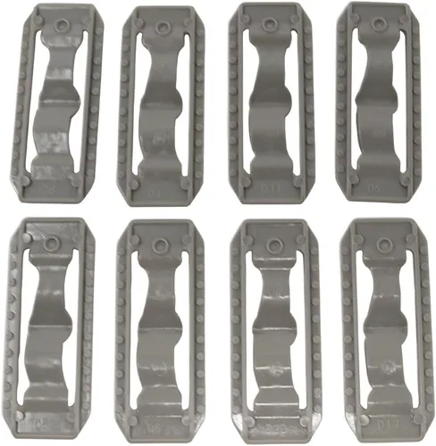 Vista 2 de Conectores de riel de repuesto para Hot Wheels - Paquete de 8 conectores grises Hot Wheels - Funciona con juegos de constructores de rieles