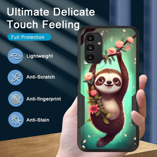 Vista 661 de Funda para Galaxy A14 5G, resistente de doble capa híbrida de policarbonato duro, goma suave, a prueba de golpes, funda protectora resistente