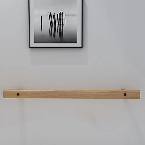 Vista 7 de Barandilla de madera de bambú para escaleras/pasillo, mango de seguridad montado en la pared, 1.6 ft/3.3 ft/6.6 ft/9.8 ft/11.5 ft/11.8 ft/13.1