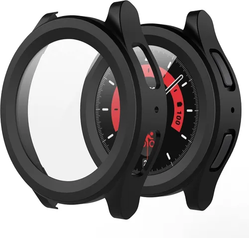 Vista 26 de Misxi - Juego de 2 fundas rígidas de policarbonato con protector de pantalla para Samsung Galaxy Watch 5 Galaxy Watch 4 de 40 mm, funda ultradelgada