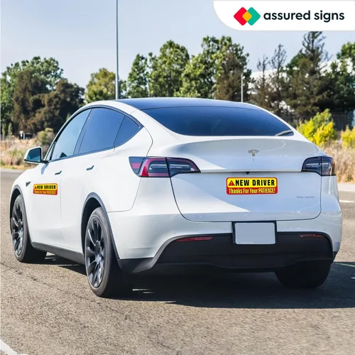 Vista 8 de Nuevo imán de conductor para automóvil, sujeción extrafuerte, 9.72 x 3.24 pulgadas, paquete de 3 unidades, letreros magnéticos esenciales