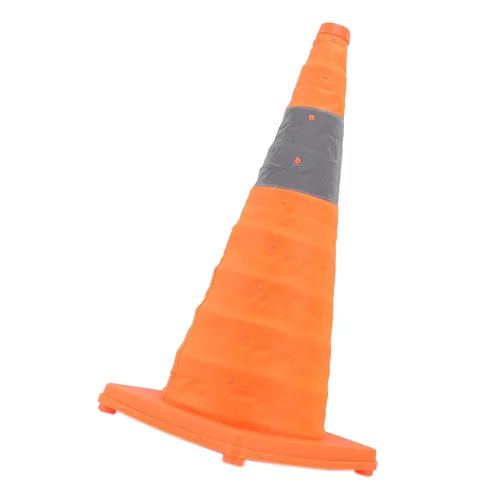 Vista 5 de Conos de tráfico plegables con collares reflectantes, cono naranja de seguridad desplegable multiusos con base rellenable para entrenamiento