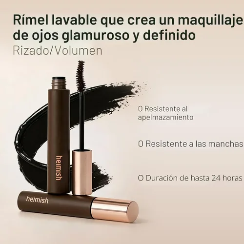 Vista 2 de HEIMISH Dailism - Máscara anti-manchas 0.32oz/9g - Rizadora y alargadora, de larga duración, impermeable, a prueba de manchas, sin grumos Rizado