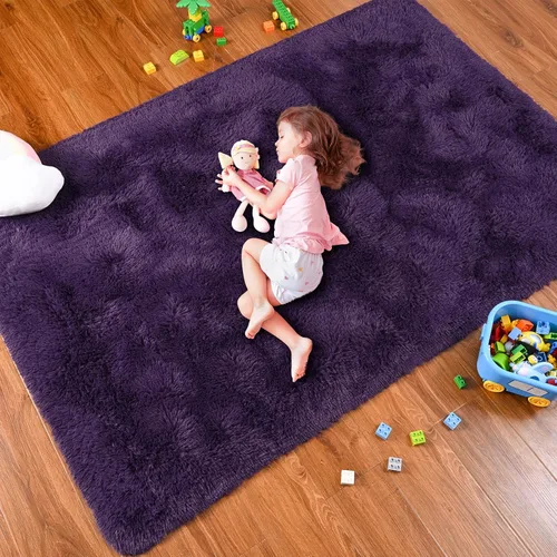 Vista 152 de Softlife Alfombra naranja para dormitorio, alfombra de felpa esponjosa para sala de estar para niñas, alfombra lanuda para niños, alfombra suave
