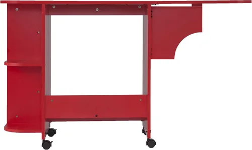 Vista 8 de SEI FURNITURE Southern Enterprises - Mesa extensible para manualidades, color rojo