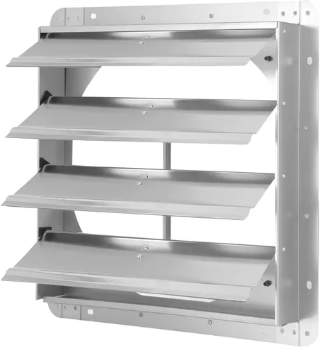Vista 9 de iPower Rejilla de ventilación automática de aluminio cuadrado de 12 pulgadas, color plateado