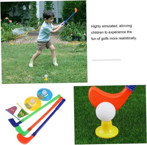 Vista 4 de Juego de juguetes para niños y juguetes para jugar en interiores, divertidos juguetes de golf de plástico para edades de 3 a 8 años, incluye pelotas