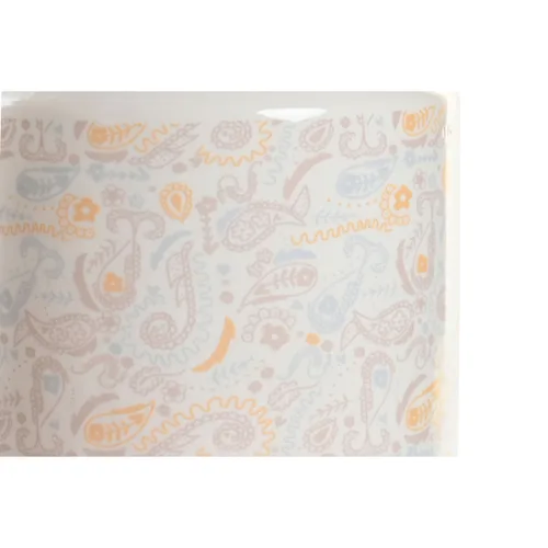 Vista 3 de Bote DKD Home Decor 15 x 15 x 21 cm Blanco Amarillo Dolomita Shabby Chic