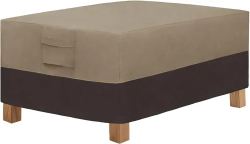 Vista 14 de Easy-Going Funda otomana para exteriores, funda impermeable para otomana de patio, funda resistente para muebles de exterior con asas acolchadas