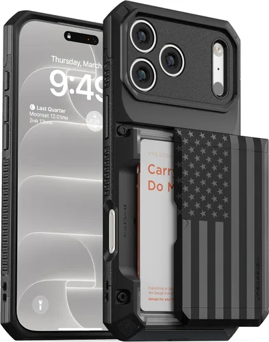 Vista 59 de VRS Design Damda Glide Pro funda compatible con iPhone 12/12 Pro, con espacio para 4 tarjetas, prémium, resistente, tarjetero semiautomático Verde