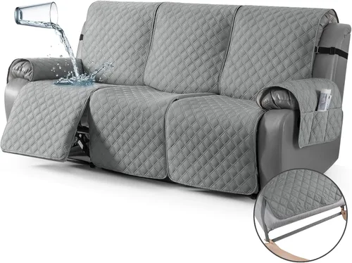 Vista 62 de TAOCOCO - Funda antideslizante para silla reclinable, funda para sofá, funda para silla reclinable pequeña con correas elásticas, protector