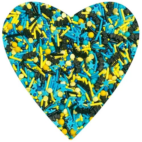 Vista 9 de COOL MOM SPRINKLES Chispitas Azules y Amarillas (4 oz.) – Chispitas Temáticas de Cumpleaños para Decorar Pasteles, Cupcakes, Galletas y Postres
