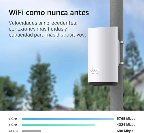 Vista 8 de TP-Link Deco 7 Extensor de malla Wi-Fi 7 de tres bandas BE65 BE11000 para exteriores Hasta 3000 pies cuadrados, 2 puertos PoE+ de 2.5G