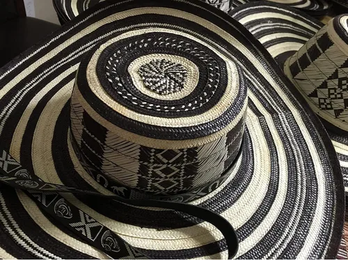 Vista 5 de col-p Sombrero Colombiano Vueltiao Original Colombiano Sombrero Colombiano Paisa Hecho por Artesanos Especial para Fiestas Regalos Cumpleaños