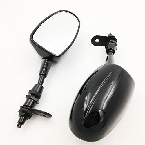 Vista 4 de XKH Group motocicleta Mini Racing Espejo para Suzuki Katana 600 750 GSXR600 750 1000 1100 Hayabusa Negro Nuevo