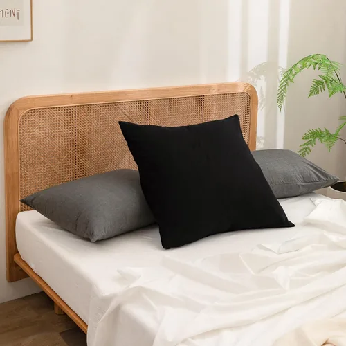 Vista 20 de BESTOUCH 100% Algodón Lavado Funda de Almohada para Cabello y Piel, Sensación de Lino, Suave, Cómoda, Transpirable, Juego de 2 Fundas de Almohada