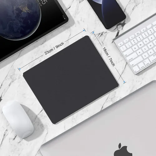 Vista 5 de Alfombrilla de mouse, de aluminio duro de metal negro, de doble cara, impermeable, de control rápido y preciso, alfombrilla de mouse para oficina
