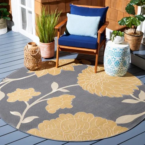 Vista 14 de SAFAVIEH Courtyard Collection CY7321 - Alfombra decorativa para interiores y exteriores, impermeable, fácil de limpiar, 2 pies 3 pulgadas x 6 pies 7
