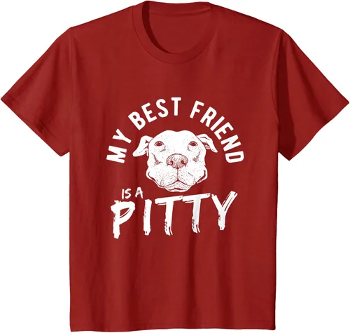 Vista 75 de My Best Friend Is A Pitty Pitties Pitbull - Camiseta Negro