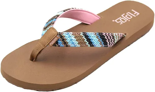 Vista 17 de Flojos Juno Weave Sandalia para mujer Aguamarina/Marrón Multi