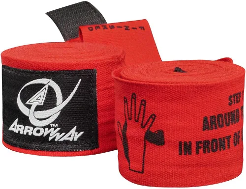 Vista 6 de ArrowWay Vendas de mano instructivas con instrucciones impresas para boxeo y MMA - Meister elástico de 142 pulgadas