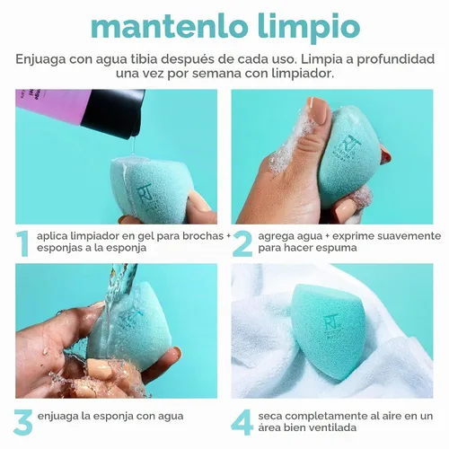 Vista 17 de Real Techniques Miracle - Esponja de maquillaje matificante para base
