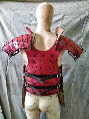 Vista 6 de Armadura samurai de cuero medieval SCA larp réplica disfraz