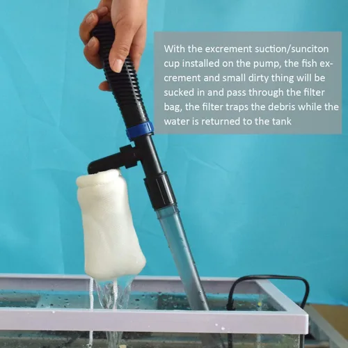 Vista 3 de Limpiador eléctrico auto de la grava del acuario, 3 en 1 extractor automático del lodo para los tanques de la planta de los pescados