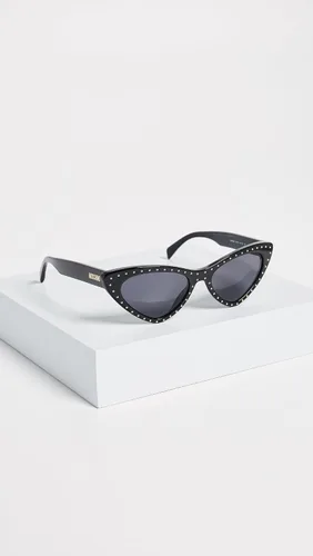 Vista 4 de Moschino Gafas de sol puntiagudas de ojo de gato para mujer, negrogris azul, talla única, Negro