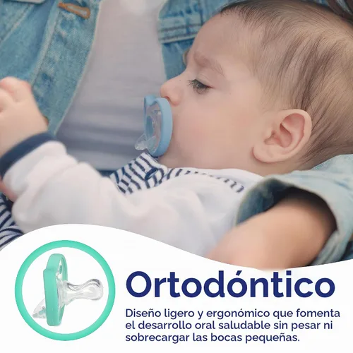 Vista 2 de Dr. Talbot's Soft-Flex - Chupetes de ortodoncia de 0 a 6 meses, 2 unidades Boy