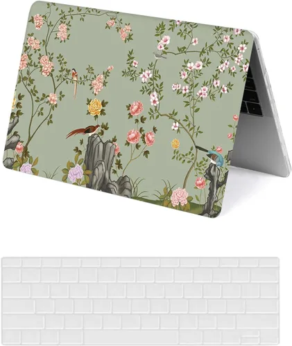 Vista 10 de Funda protectora para MacBook Air 2024 2023 de 15 pulgadas M2 M3 Retina/Touch ID A2941 A3114, carcasa rígida de plástico negro para laptop y León 801