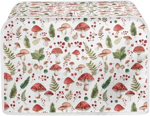 Vista 21 de chaqlin Cubierta para tostadora con estampado de chocolate, 2 rebanadas, resistente a las manchas, cubierta para horno de pan de diseño divertido