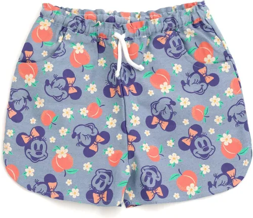 Vista 70 de Disney Minnie Mouse - Conjunto de camiseta floral arcoíris y pantalones cortos de cambray, tallas de bebé a niño grande (12 meses - 14-16)