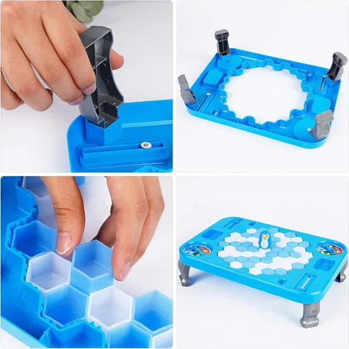 Vista 3 de DR.DUDU Juego Rompe Hielo Salva al Pingüino en el Bloque de Hielo, Juego Divertido Familiar, Activa la Trampa del Pingüino, Regalos para el Día