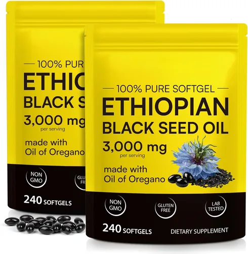 Vista 8 de Cápsulas de aceite de semilla negra 3000 mg, Nigella Sativa prensada