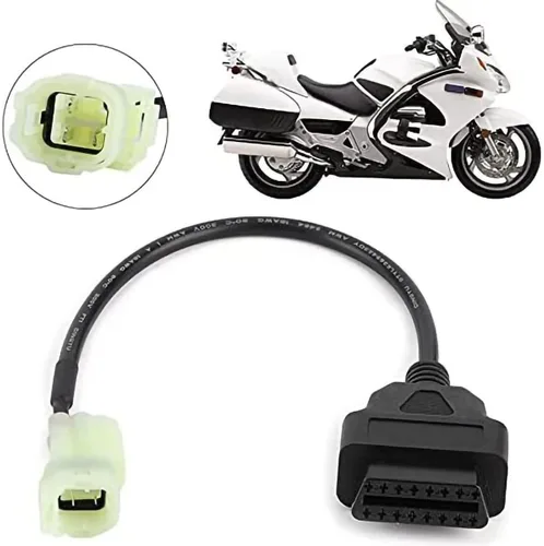 Vista 2 de Motocicletas OBD2 a 4 Pin Adaptador de diagnóstico Cable de detección de fallas de motocicleta Piezas para Honda Moto