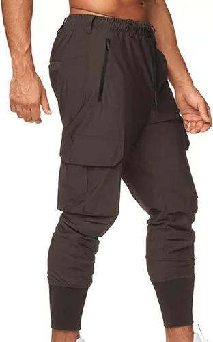 Vista 2 de JEShifangjiusu Mens Hiking Chino Pants Lightweight Slim Fit Stretch Work Tapered Pants Casual Golf Workout Jogging Trousers