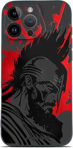Vista 41 de SIMPLYMDRN Funda delgada para iPhone 12 Pro Max, diseño de guerrero, funda genial para hombres, funda de soldado de combate, delgada y flexible