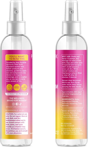 Vista 8 de Pink Stork Mist: Espray con magnesio para aliviar los mareos y náuseas matutinas – Promueve los niveles de energía, la calidad del sueño y más