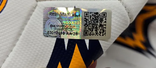 Vista 4 de Icon Sports Compatible con pelota de fútbol del Real Madrid con licencia oficial de jugador, tamaño 5 (grado S), color blanco