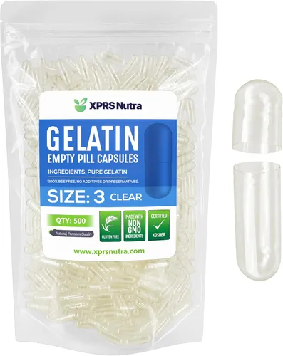 Vista 11 de XPRS Nutra Cápsulas vacías tamaño 3 – 1000 cápsulas vacías de gelatina – Pastillas de relleno de cápsulas de bricolaje – Tapa de gel de píldora