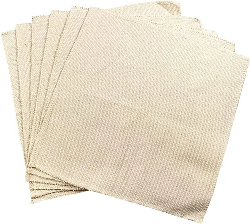 Vista 6 de Tela de aguja perforadora -6 piezas de tela de costura de lino para bordado de bricolaje artesanías