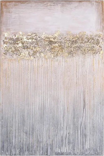 Vista 28 de Empire Art Direct Arte abstracto para pared, lienzo pintado a mano con textura por Martin Edwards, marco negro, 24 x 48 pulgadas, goteo nevado 1