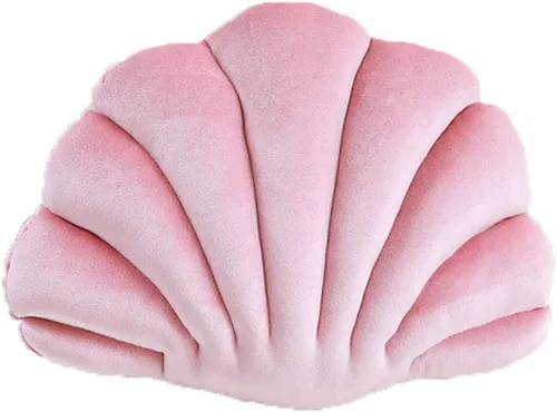 Vista 7 de Almohada decorativa de terciopelo SeaShell para cama, sofá, hogar, oficina, algodón