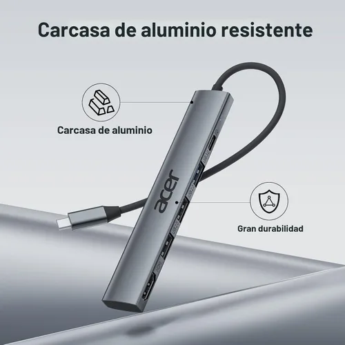 Vista 6 de Acer Hub USB C 5 en 1 con HDMI 4K, entrega de energía de 100 W