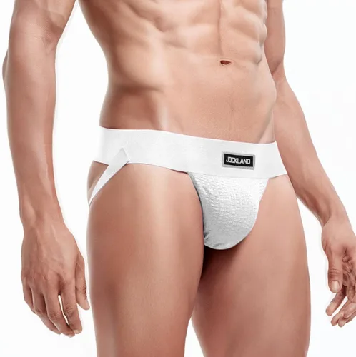 Vista 19 de Jock Straps para hombre, ropa interior atlética de banda ancha de 3' Negro