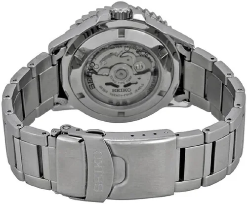 Vista 4 de Seiko Reloj para hombre de acero inoxidable con esfera negra SRP347, Negro -, Automático
