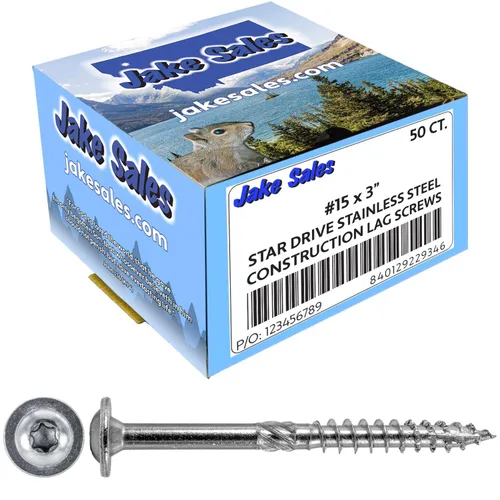 Vista 14 de Jake Sales Tornillo de retraso de construcción #14 x 1 - Tornillo de retraso estructural resistente con accionamiento Torx/Star Drive